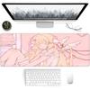 Kawaii Cute Angel Girl Mouse Pad Large Non-slip Rubber Gaming Mat Office Desk Accessories Set Up Computer Desk Mat Rug Mouse Mat