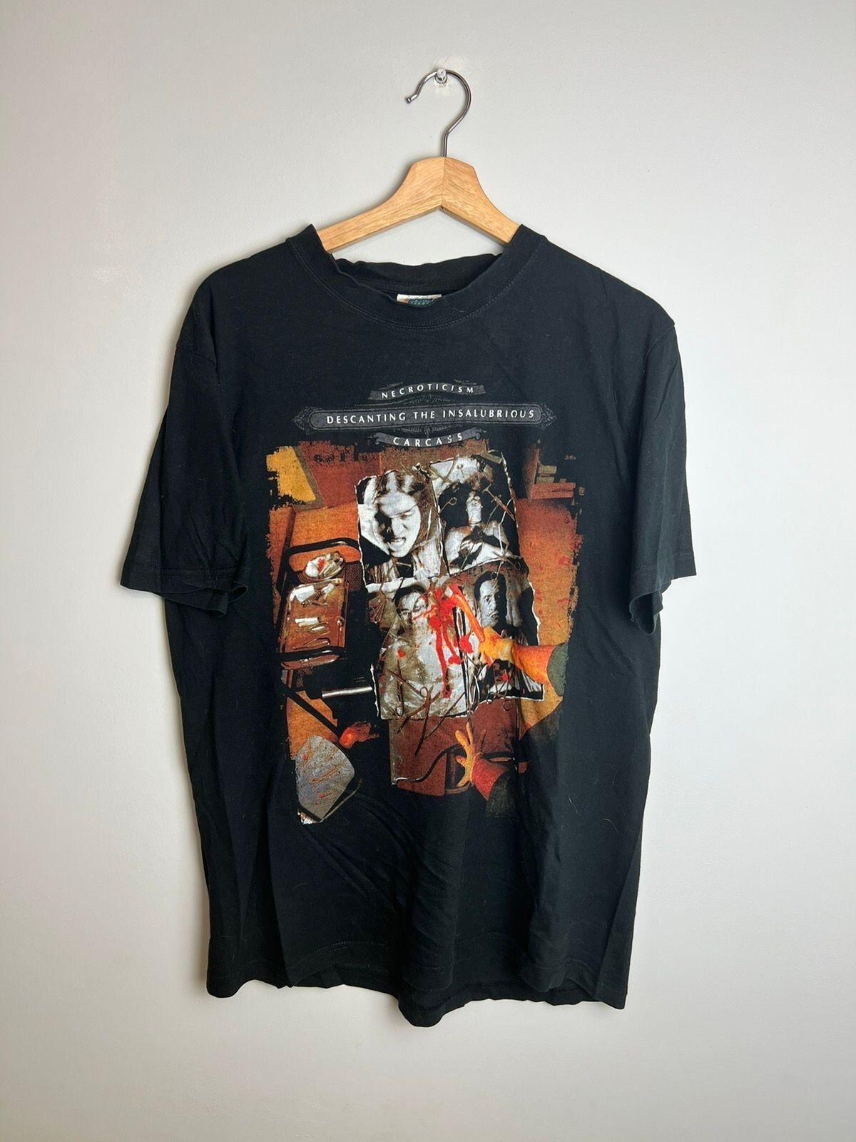Rare Vintage 90s Carcass Necroticism Death Metal Band Tshirt Unisex T-Shirt XXXL