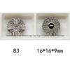 Mixed Color Pavé Zirconia Decorative Metal Button