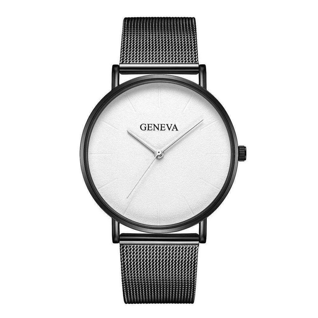 GENEVA Unisex Fashion Trend Mesh Band Watch - Casual Couple & Student Style