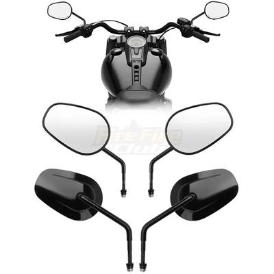 Black Motorcycle 8MM Rear View Mirrors For Harley For Honda Shadow For Yamaha Dragstar For KAWASAKI Vulcan