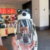 Water bottle cute bear straw cup water cup new children's plastic large capacity anti-drop summer portable cup student girl