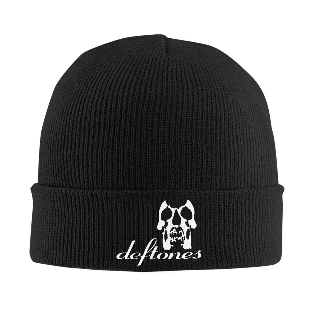Cappello a Cuffia in Maglia Calda PP Teschio Deftone Bianco Ohms Intorno Berretto Invernale a Cuffia Skullies Berretti Hip Hop per Unisex