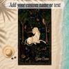 Unicorn Theme Soft Beach Towel Personalized Custom Name Text Towel Portable for Beach Pool Travel