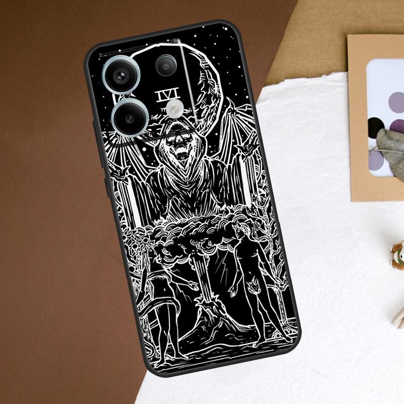 

The Hermit Tarot Card Grim Reaper Case For Xiaomi Redmi Note 13 11 9 10 12 Pro Plus 9S 10S 11S 12S Redmi 13C 9C 10C 12C Cover Redmi Note 13 Pro 4G