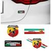 3D Aluminum Car Rear Trunk Fender Emblem Badge Sticker Decals for Abarth 500 124 Punto Ducato Palio Bravo Accessories