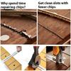 Compact Guitar Fret Removal Tool 4.7 Inch Flat Jaw Metal Pliers with Red Grip Handles for Refret Repair Tasks Use