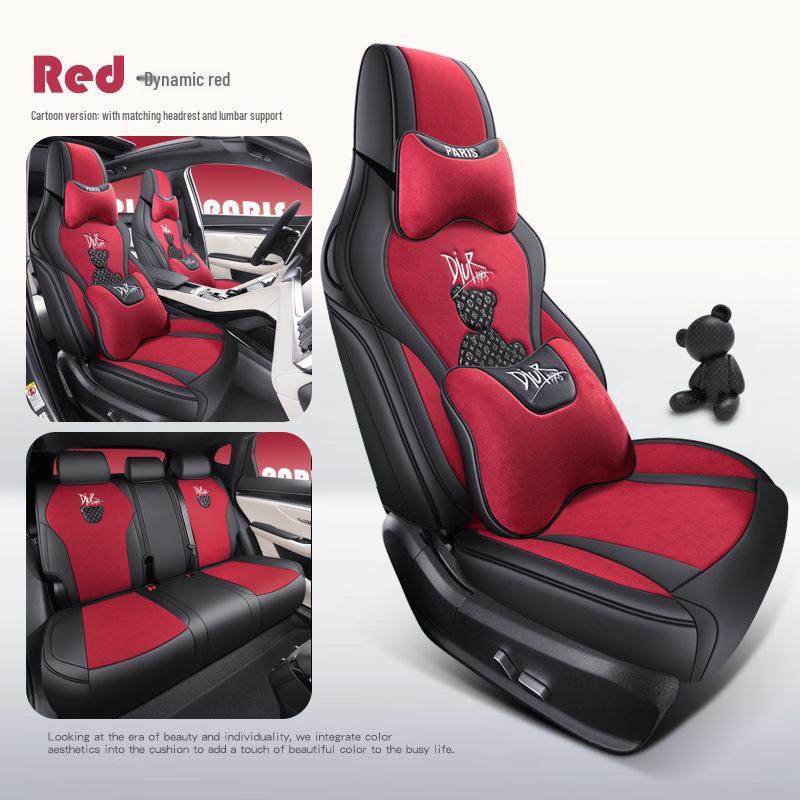 BYD Song PLUS Little Bear 4-Season Car Seat Cushion - Tech Cloth, Full Coverage for 5 Seats