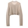 FOXEY Made In Japan 100% Cashmere Long Sleeve Short Length Knit Cardigan Women Used