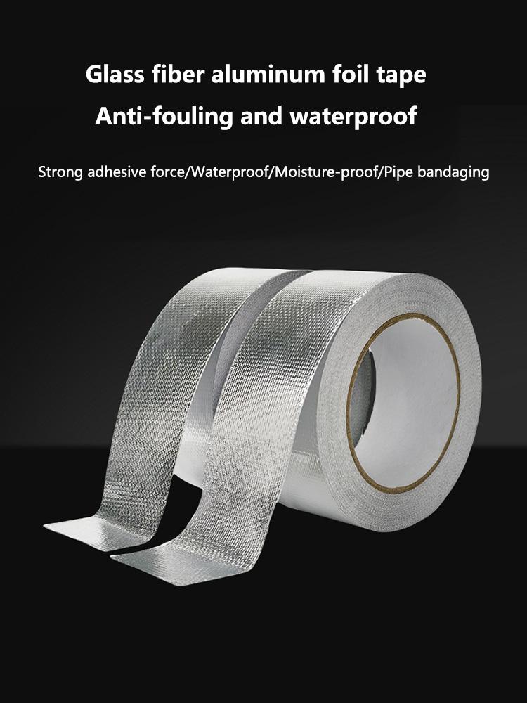 10m*5cm Exhaust Pipe Insulation Tape Exhaust Heat Tape Manifold Downpipe High Temperature Bandage Tape Silver Adhesive Tape