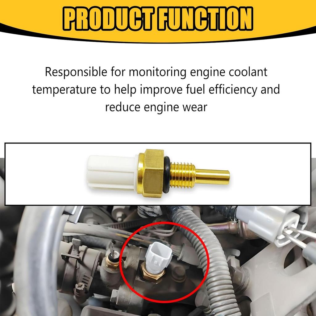 Engine Coolant Temperature Sensor Compatible with Honda Accord Civic Element CR-V Acur RL TSX TL MDX Coolant Temperature Sensor Replace#