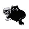 Cartoon Black Cat Enamel Pins I Do What I Want Rebellious Cat Cute Animal Brooches Lapel Badge Fashion Jewelry Gifts for Friends