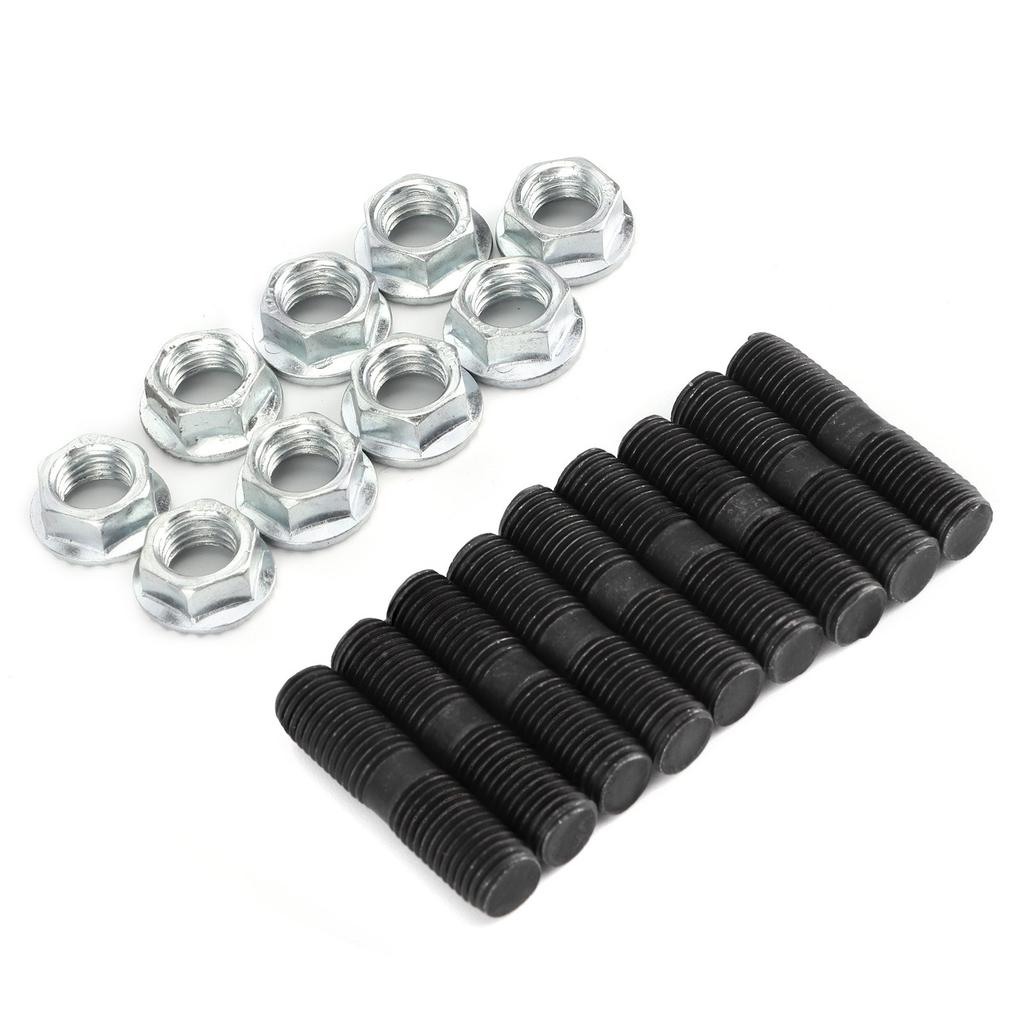 9Pcs M10x1.25 Turbo Studs Lock Nuts Kit Car Vehicle Accessory Fit for Mitsubishi
