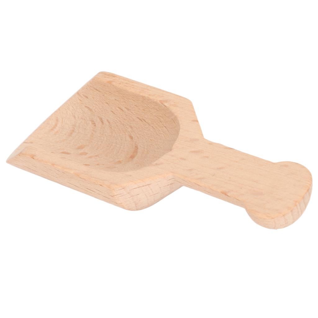 10pcs Wood Bath Salt Scoop Polished Surfaces Eco Friendly Salt Scoop Bath Scoop for Shower Room