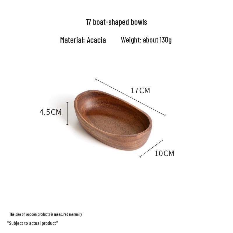 Solid Walnut Wooden Fruit & Salad Bowl - Round Plate for Dining & Household Use