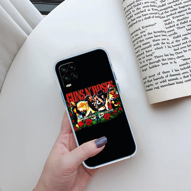 BH24 G-guns R-roses Transparent Phone Case for Samsung Galaxy A04 A04S A14 A23 A34 A54 M23 M33 M52 M53