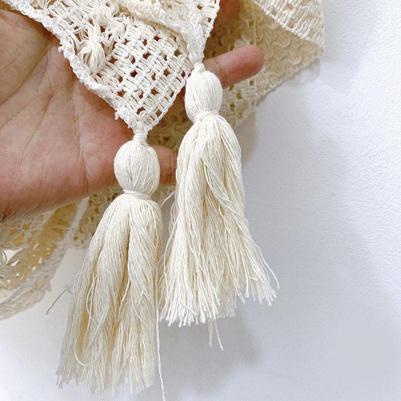 Women S Thin Ethnic Style Lace Fringe Shawl For Travel Outwear