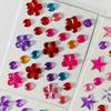 Mini Edelsteinaufkleber-Selbstklebend Mehrfarbig Sortierte Formen(Herzen,Sterne,Blumen)für DIY Basteln, Nagelkunst, Gesichts- und Körperdekoration