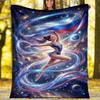 Gymnastics Theme Printed Blanket - Perfect for Couch, Bed, Travel & Outdoor Use | Machine Washable, Cozy & Durable.
