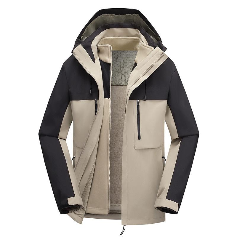 Outdoor Three-in-one Detachable Waterproof and Windproof Jacket