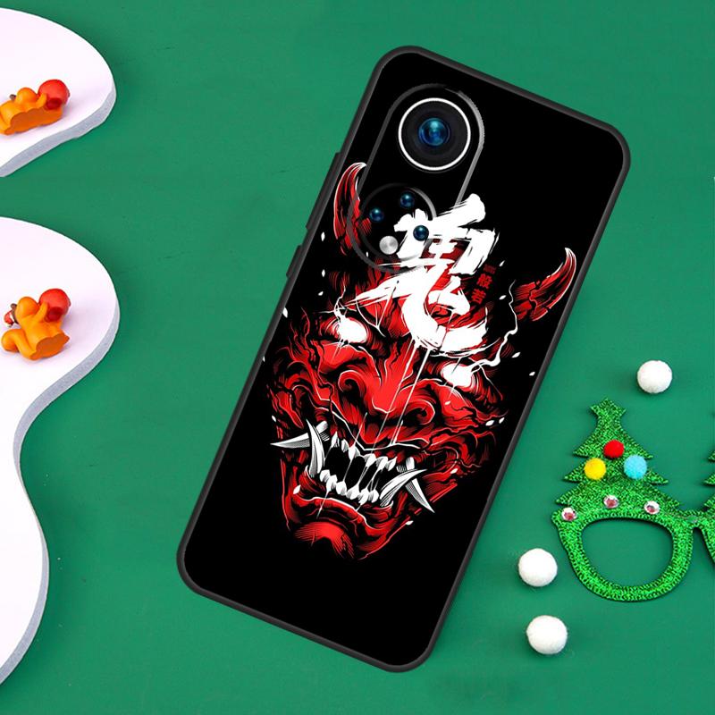 Hannya Demon Oni Case For Honor 200 Pro X9c X9b X9a X8a X8b X7a X6a X8 X9 50 70 90 Magic 5 6 7 Lite Cover