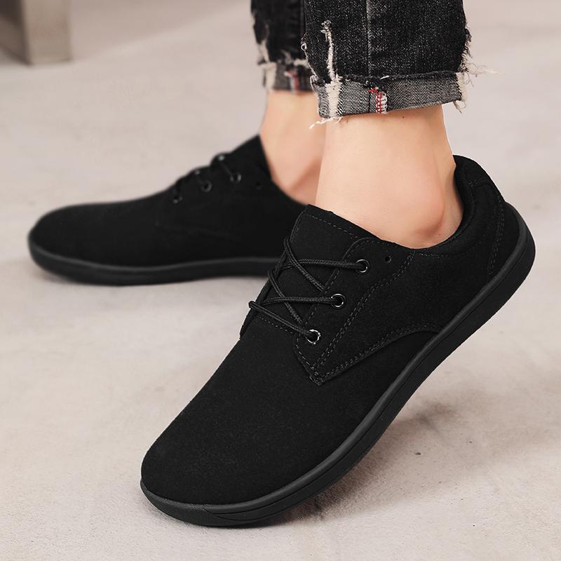 Barefoot Men's Sneakers With Wide Toe Nose Feet Minimalist Cow Suede Leather Upper Casual Man Shoes Footwear For Woman
