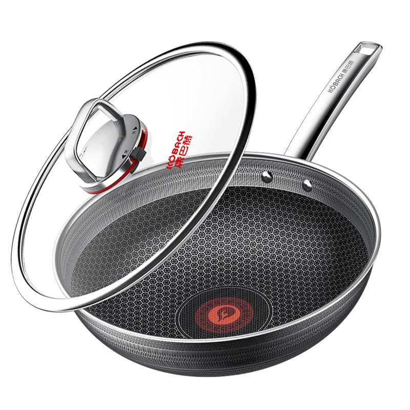 Kangbach 6th Gen Double Honeycomb Non-stick Stainless Steel Wok