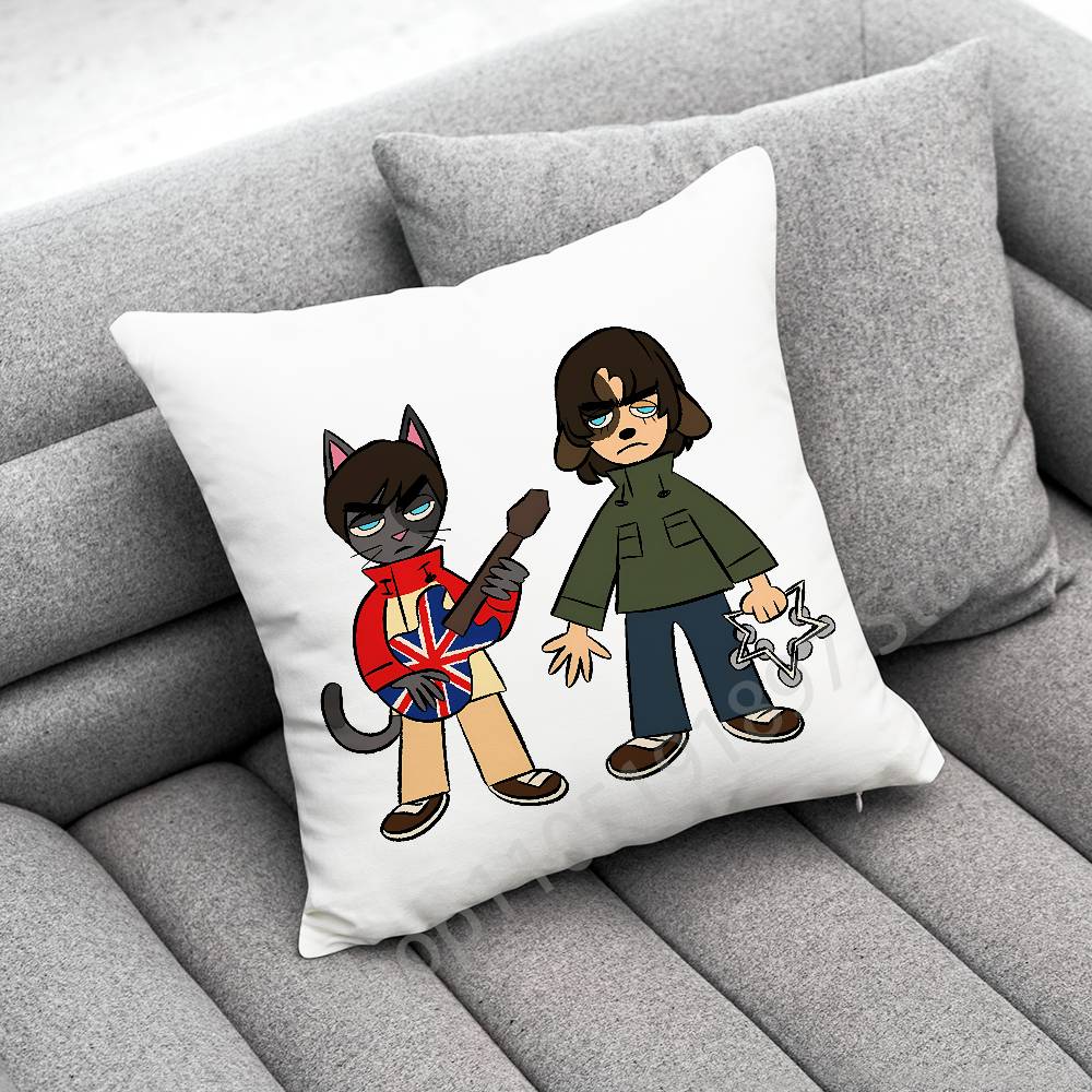 Federa per Cuscino Decorativa L-Liam Gallagher O-Oasis Definitely Maybe per 50cm 40cm 55cm 45*45cm 30cm Quadrata Federa per Cuscino da Camera da Letto