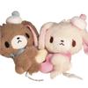 Cute Furry Doll Pendant Cartoon Sweet Girl Plush Pendant Bag Pendant Portable Keychain Gift For Girlfriend