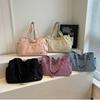 Solid Color Nylon Handbag Soft Material Commuting Handbag Large Capacity Shoulder Bag  Shopping