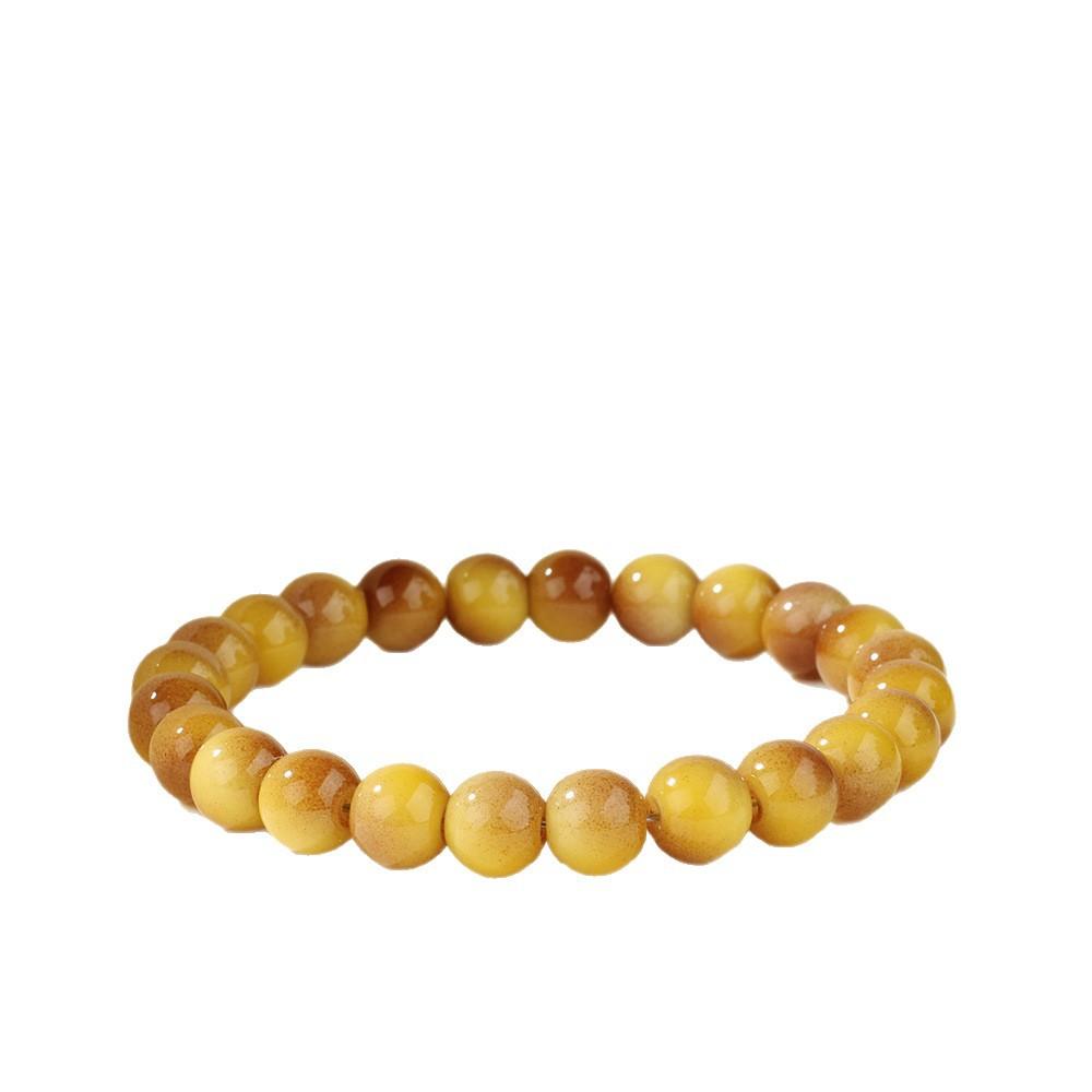 Imitation Golden Tiger Eye Beaded Bracelet Fortune Bracelet Men and Women