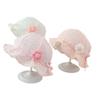 Baby Girl Lace Trim Sun Hat Spring Summer Thin Princess Bucket Cap With Tie UV Protection Breathable Outdoor Shade