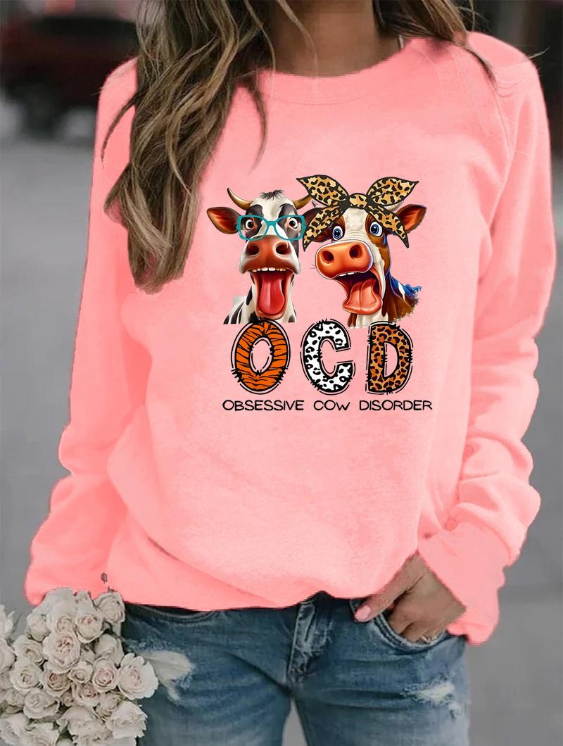 

Женская зимняя модная толстовка с круглым вырезом и длинными рукавами, доступная в различных модных узорах S