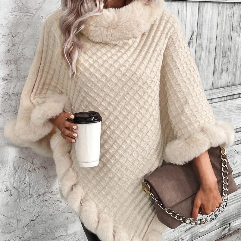 Autumn Winter Blanket Wrap Poncho Women Sweaters Shawl Cashmere Capes National Pullovers Windbreak Thick Cloak