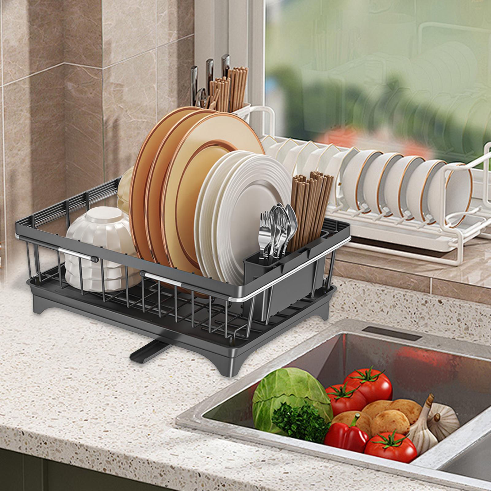 

Sink Drying Rack Expandable Large Capacity Kitchen Sink Dish Drain Rack For Apartment Small Space Cups Bowls Plates Vegetables CN
