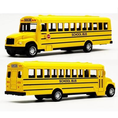 1/64 Odlévaný slitinový školní autobus Dětská hračka auto Setrvačníkový model vozidla Hračky Natahovací auto Hračky pro kluky Vzdělávací hračky pro děti Dárek