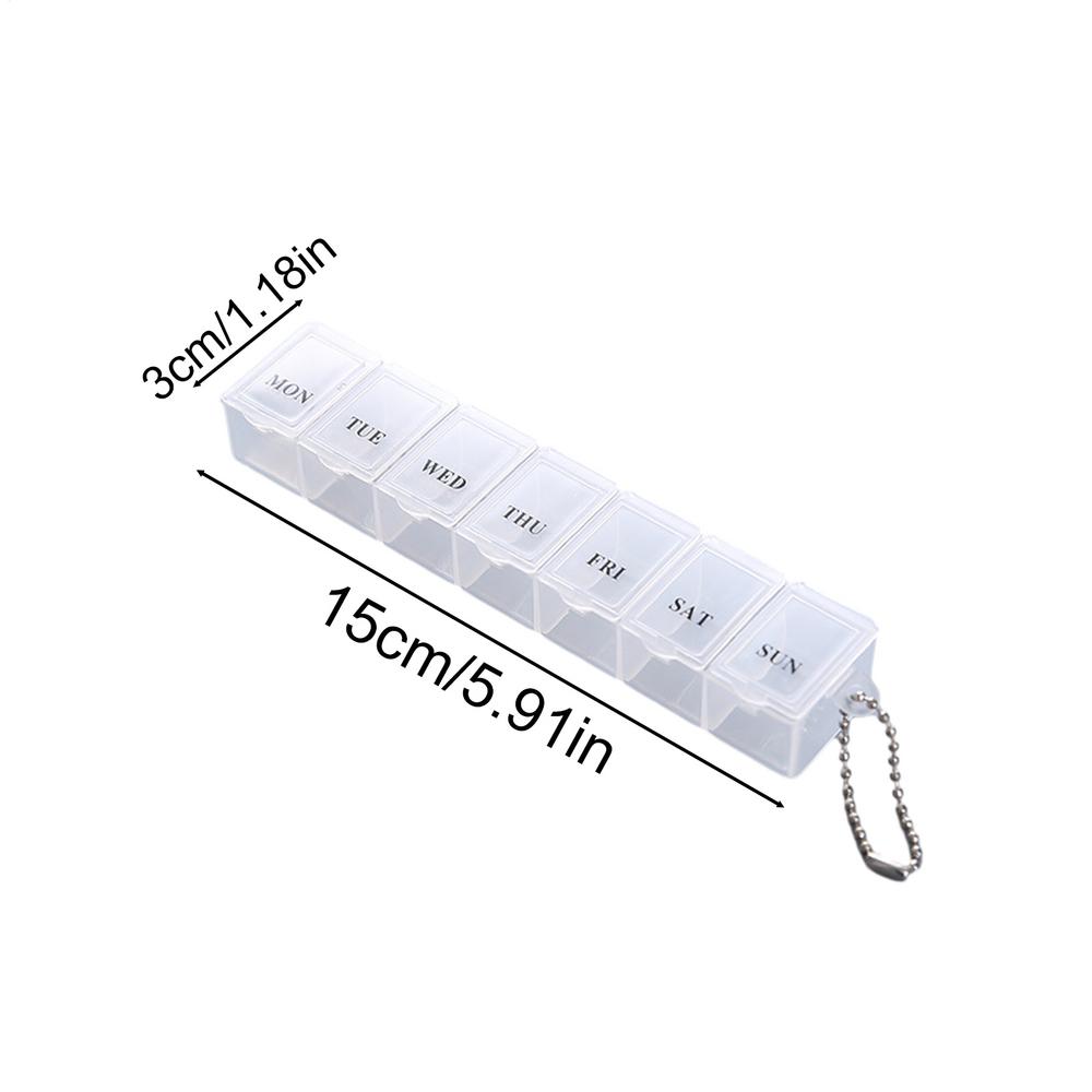 

Weekly Portable Travel Pill Cases Box 7 Day Organizer 7 Grids Pills Container Storage Tablets Vitamins Medicine Fish Oils белый