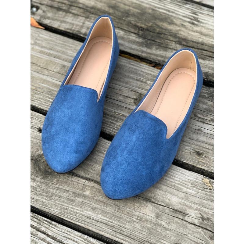 Chaussures simples grande taille pour femmes, été, plates, à enfiler, chaussures Doudou