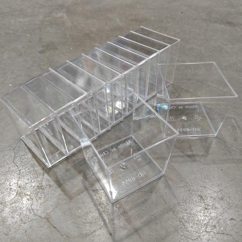 10Pcs Square Mini Plastic Dessert Cups Clear Plastic Parfait Appetizer Cup For Desserts Appetizers Ice Cream Cups