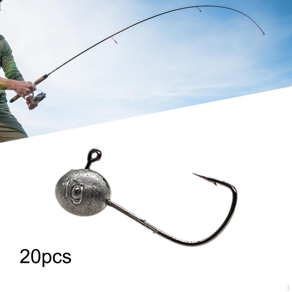 20 Pieces Egg Fishing Hooks Baits Attachments Practical High Carbon Steel Portable Equipment