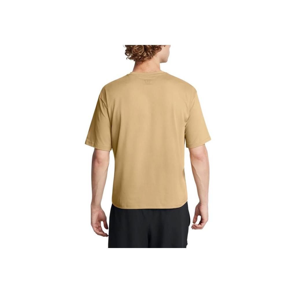 Under Armour Meridian Solid Round Neck Short Sleeve T-Shirt Men Tops Camel-Brown 1382805-263