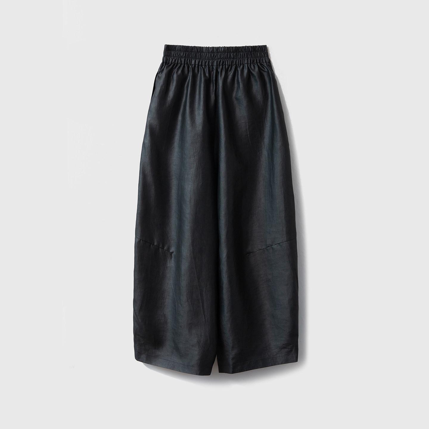 100% Mulberry Silk Wide-Leg Pants - Women s Solid Color Xiangyunsha Glossy Banana Pants Extra Large