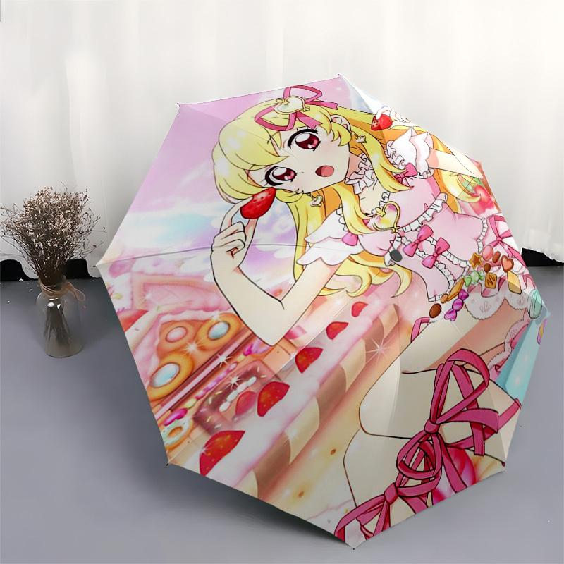 1pc Pretty Cure Outdoor Umbrella - Automatic Opening/Closing, Portable 3-Fold Design with 8-Bone Iron Frame - Perfect Gift for Fans, Travelers, Daily