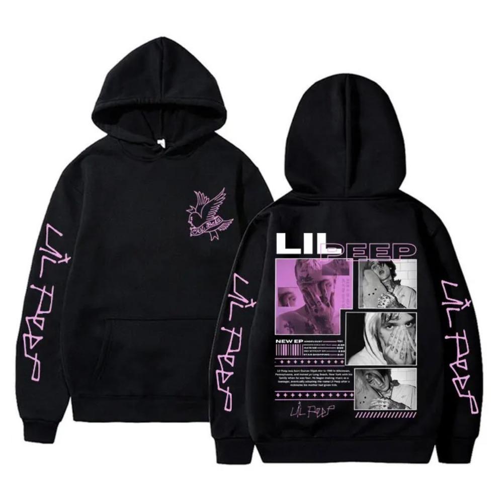 

Lil Peep Hell Boy Crybaby Хип-хоп Рэп Графическая Толстовка Мужская Женская Винтажная Оверсайз Толстовка Мужская Мода Уличная S