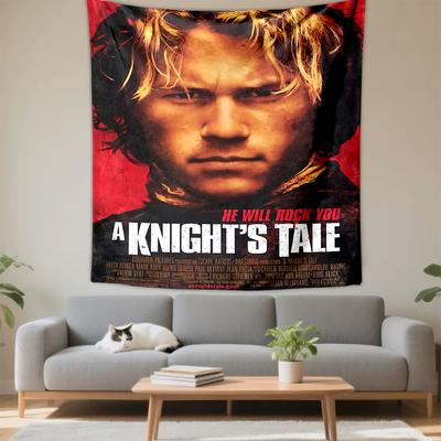 A Knight's Tale Tapestry Wall Hanging, He Will Rock You Movie Poster Art, Retro Wall Decor for Bedroom Living Room Dorm