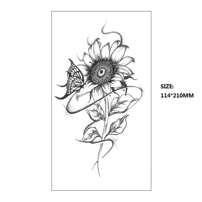 Bohemian Geometric Shape Water Transfer Small Full Arm Back Sexy Simulation Tattoo Sticker