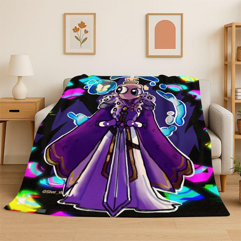 Cartoon Amizing Digtal Circus Pomni Soft Flannel Throw Blanket,Cozy Blanket for Bed,Couch,Sofa,Bedroom,Living Room,Picnic Kid