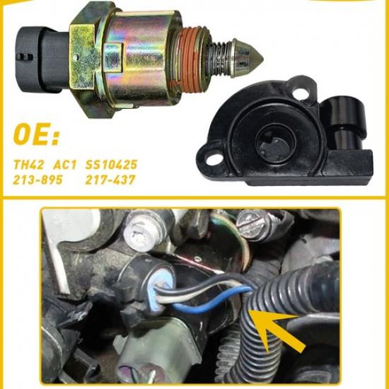 Подходит для Chevrolet C1500 1991-1995 гг. Клапан управления холостым ходом и Датчик положения дроссельной заслонки G EV