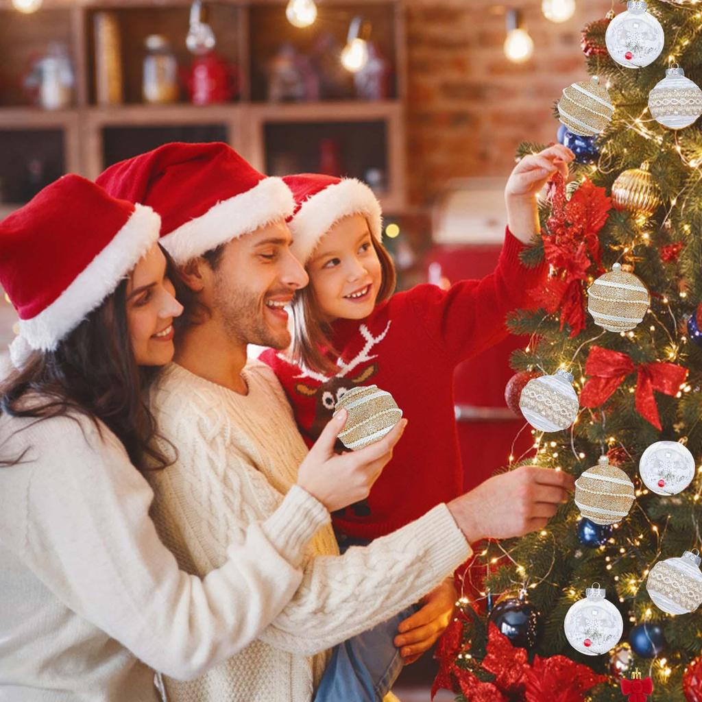 Christmas Tree Balls 9 Pieces Holiday Pendants Christmas Ornaments Set For Home School Restaurant Shopping Mall Wedding Birthday