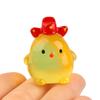 Cute Cartoon Luminous Chicken Car Ornaments Moss Micro Landscape Ornaments Dollhouse Decor Diy Desktop Decoration Toys